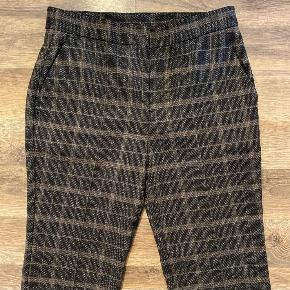 Maje Grey Plaid Trouser Pants View 3